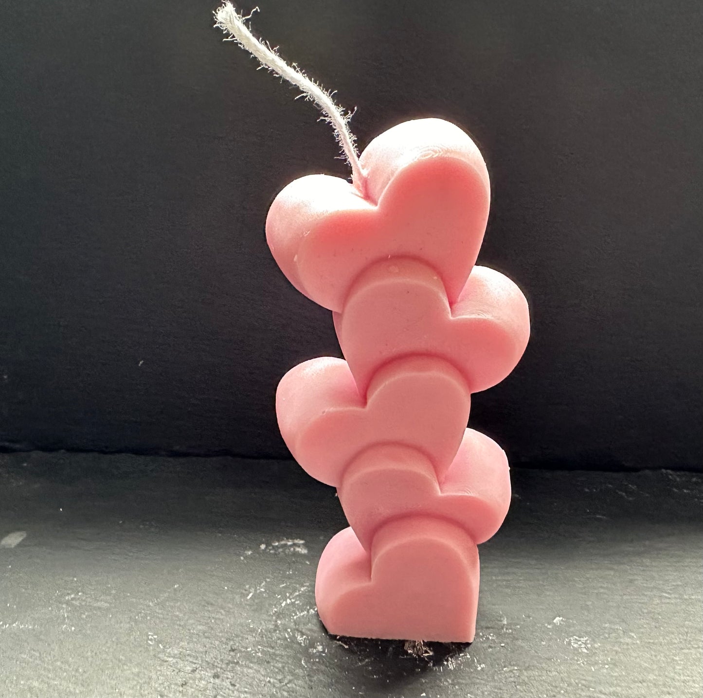 Heart stack candle