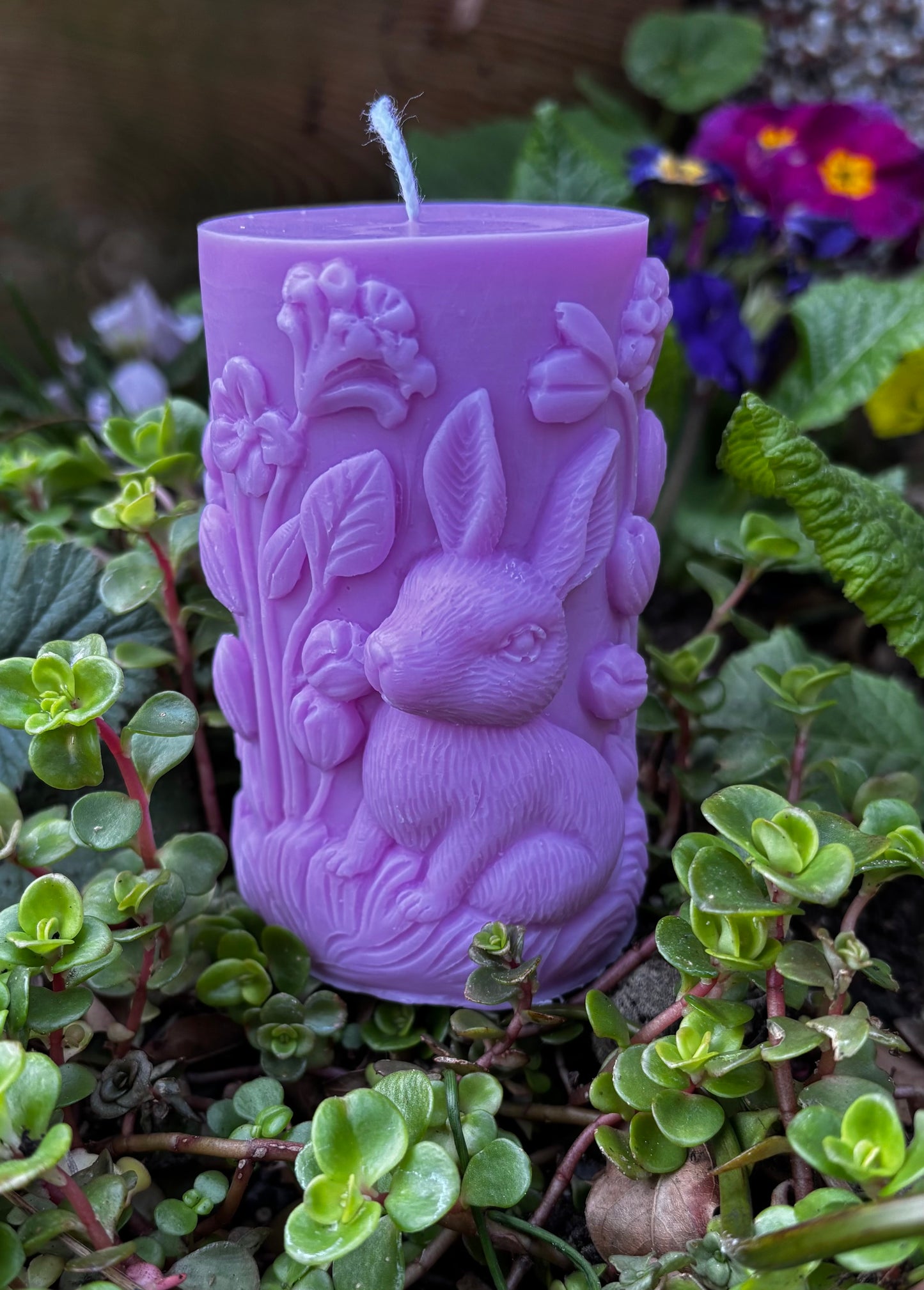 Easter Bunny Pillar Candle