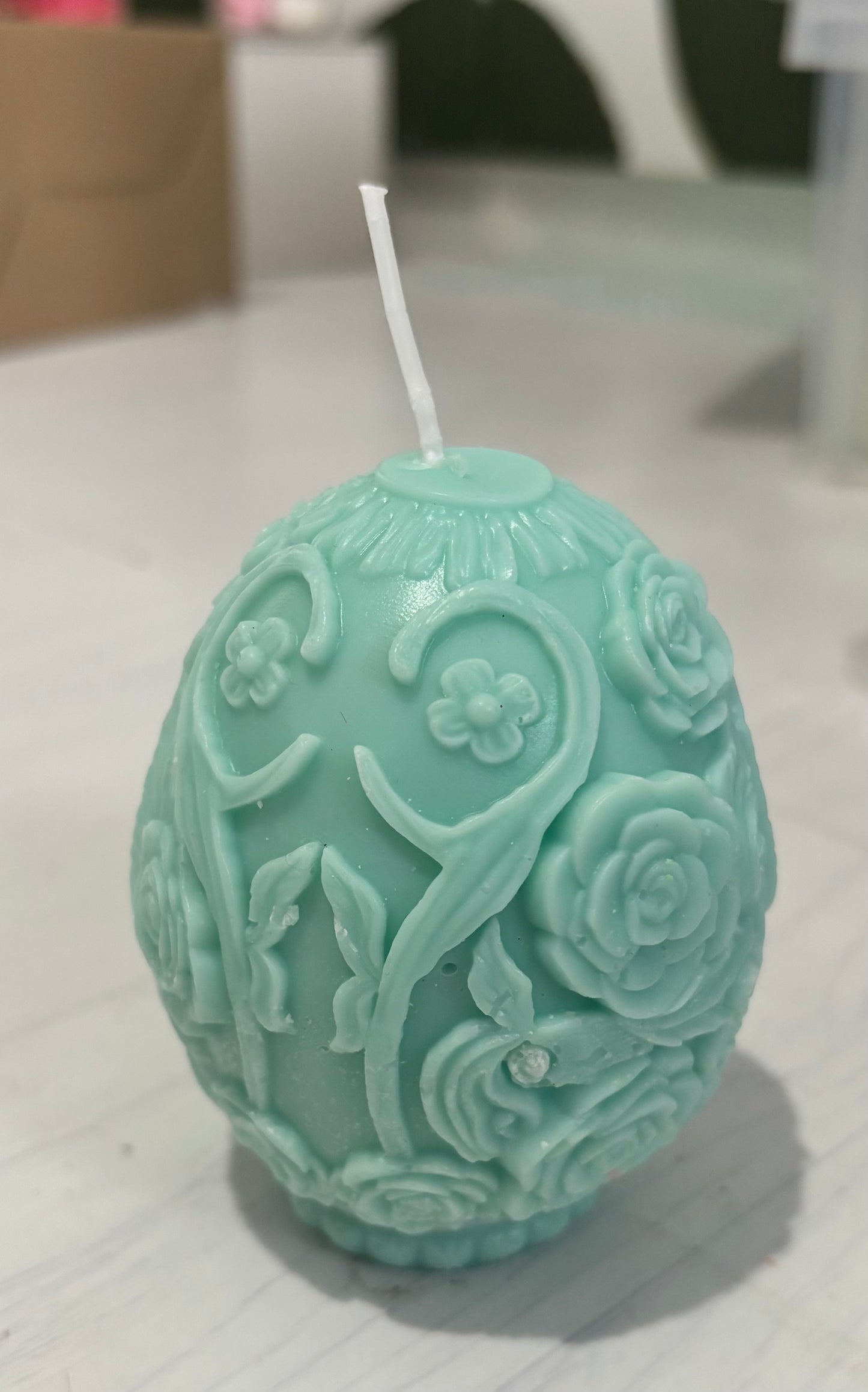 Floral Egg Candle