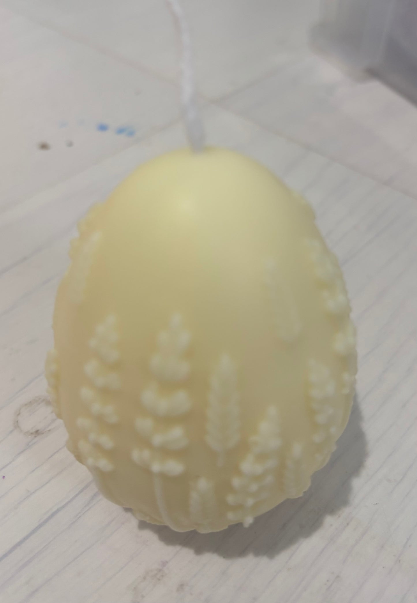Lavender Decorated Easter Egg Candle