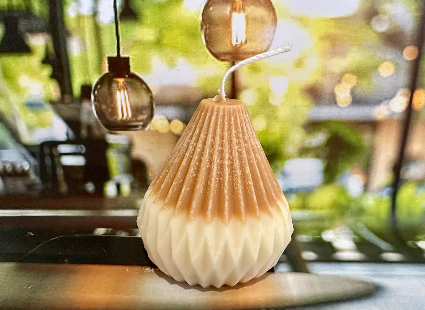 Coffee & Cake Candle - Retro Design Short Pillar Candle