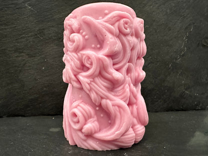10cm Wavy Pillar Candle (Design 2)