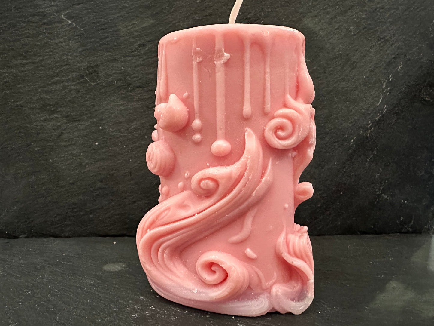 10cm Wavy Pillar Candle (Design 1)