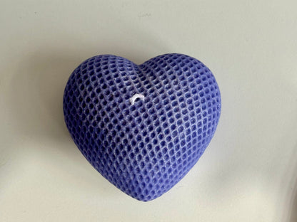 Mesh Design Heart Candle