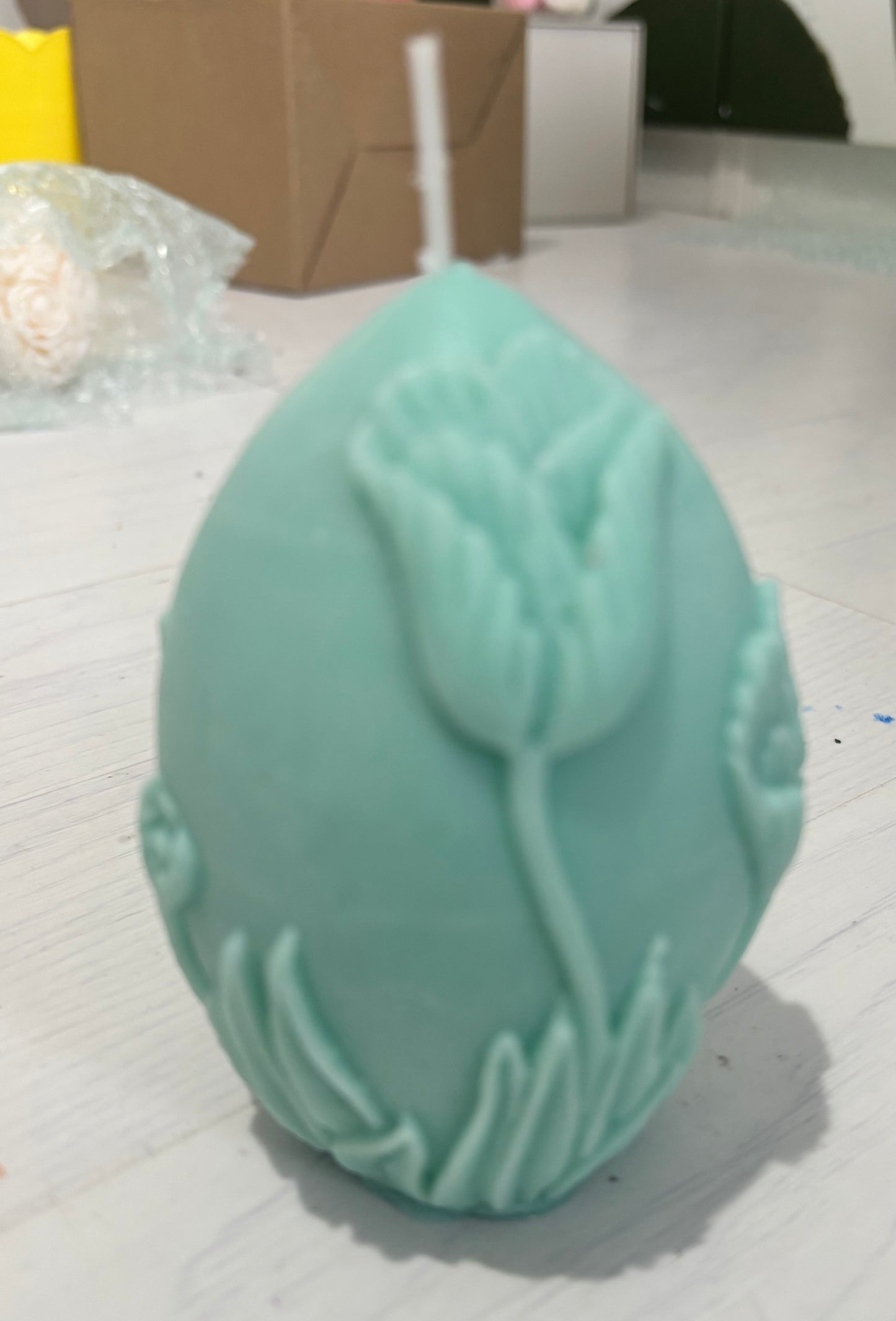 Tulip Design Egg candle